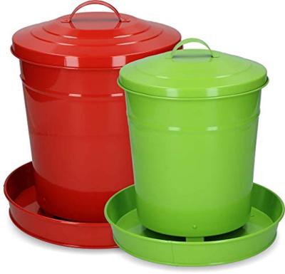 Pluimvee voertoren metaal 6 kg rood