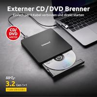 Intenso EOD 400D Slim Externe DVD-brander Retail Micro-USB 3.2 Gen 1 (USB 3.0) Zwart - thumbnail