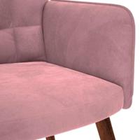 Relaxstoel fluweel roze - thumbnail