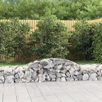 VidaXL Schanskorf gewelfd 300x50x40/60 cm gegalvaniseerd ijzer - thumbnail