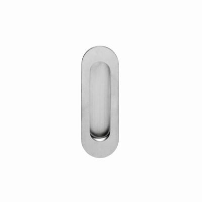 Intersteel Schuifdeurkom ovaal 120x40mm blind geborsteld RVS Intersteel Schuifdeurkom ovaal 120x40mm blind geborsteld RVS