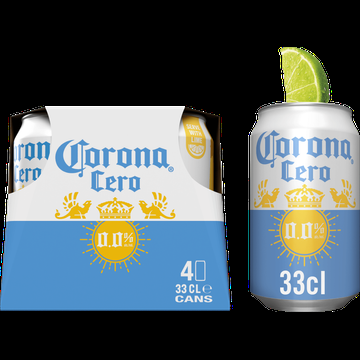 Corona Cero 0.0% Alcoholvrij 4 x 330ML bij Jumbo