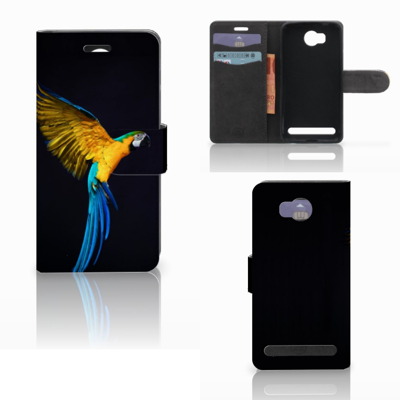 Huawei Y3 2 | Y3 II Telefoonhoesje met Pasjes Papegaai Huawei Y3 2 | Y3 II Telefoonhoesje met Pasjes Papegaai