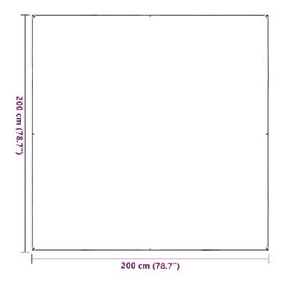 VidaXL Doorzichtig afdekzeil met ogen 2x2 m pvc