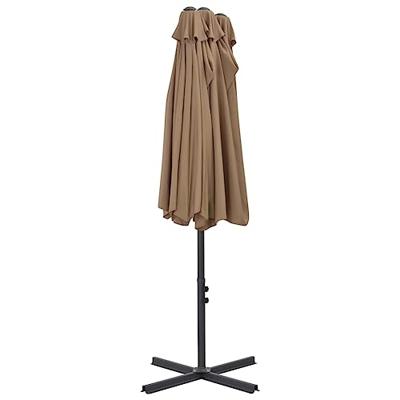 VidaXL Parasol met aluminium paal 460x270 cm taupe