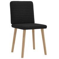 Eetkamerstoelen 2 st stof zwart - thumbnail