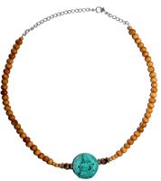 Sandalwood Verstelbare Ketting - Turquoise  Medicine Buddha - thumbnail