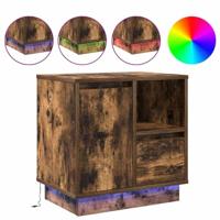 Nachtkastje 2 pcs Gerookt eiken 50 x 34.5 x 50 cm. Bewerkt hout - thumbnail