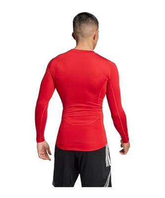 adidas Techfit Ondershirt Lange Mouwen Rood Wit adidas Techfit Ondershirt Lange Mouwen Rood Wit