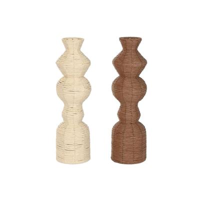 Vaas Home ESPRIT Bruin Natuurlijk Stads 20 x 20 x 70 cm (2 Stuks) Vaas Home ESPRIT Bruin Natuurlijk Stads 20 x 20 x 70 cm (2 Stuks)