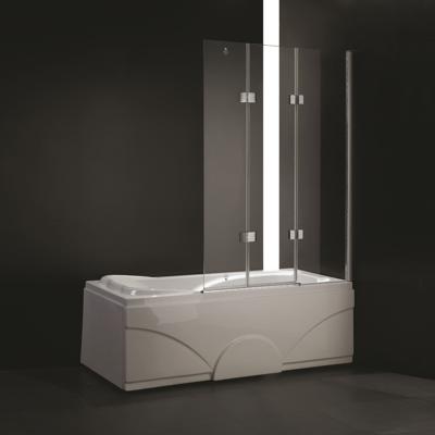 Badwand BWS Bibi Recht 120x140cm Scharnierend 3-delig Omkeerbaar 6mm Badwand BWS Bibi Recht 120x140cm Scharnierend 3-delig Omkeerbaar 6mm