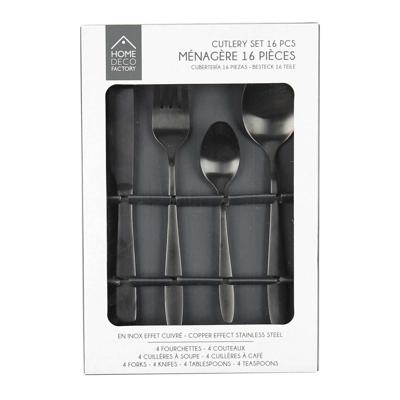 Bestekset zwart 16 delig