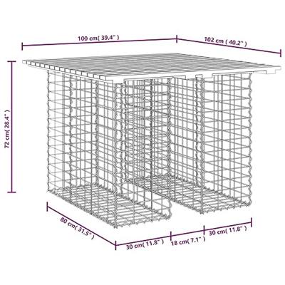 Tuinbank schanskorfontwerp 100x102x72 cm geïmpregneerd hout