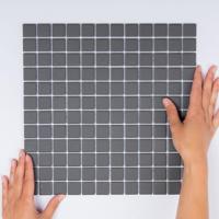 Mozaïek London 30x30 cm Onverglaasd Porselein, Mat Antislip En Donker Grijs The Mosaic Factory - thumbnail