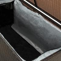 Tuinbox 100x50x50 cm poly rattan bruin - thumbnail