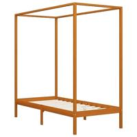 Hemelbedframe massief grenenhout honingbruin 100x200 cm - thumbnail