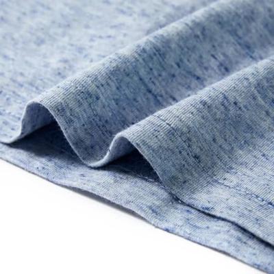 Kindershirt met korte mouwen 140 gemleerd blauw Kindershirt met korte mouwen 140 gemleerd blauw