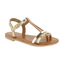 Leren kindersandalen Bada LES TROPEZIENNES® PAR M. BELARBI goudbeige - thumbnail