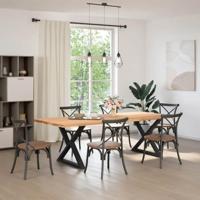 Eettafelpoten 2 st 90x(72-73,3) cm staal zwart - thumbnail