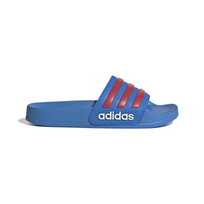 adidas Adilette Shower Slippers Kids Blauw Rood Wit adidas Adilette Shower Slippers Kids Blauw Rood Wit