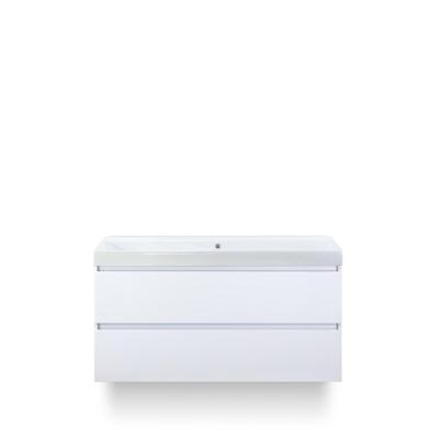 Maxx XL Badmeubelset 120 cm - Wit Hoogglans - Wastafel Just Enkel Zonder kraangat