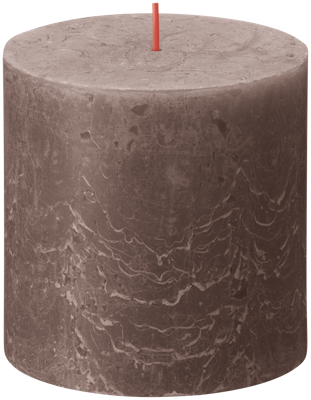 Bolsius kaars rustiek shine 10x10 cm taupe
