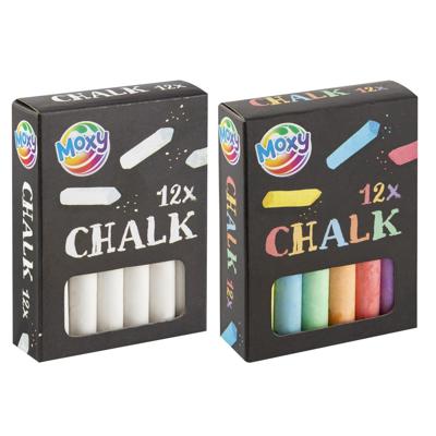 Moxy Bordkrijt 12 in doosje wit/gekleurd