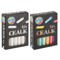 Moxy Bordkrijt 12 in doosje wit/gekleurd - thumbnail