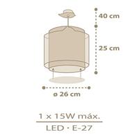 Dalber Taupe kinderkamer hanglampBaby Chicken - 76872 - thumbnail