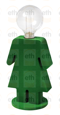 ETH Houten tafellampEve Velvet geel - 05-TL3289-33