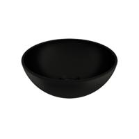 Plieger Waskom Opbouw Mini Round 26x12 cm Keramiek Mat Zwart - thumbnail