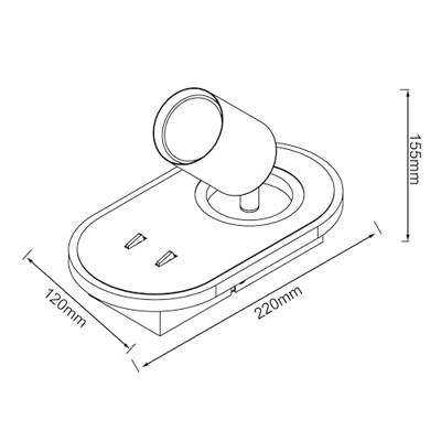 Brilliant Led wandspotjeKimon wit - G99556/05