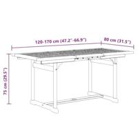 7-delige Tuinset massief acaciahout en textileen - thumbnail