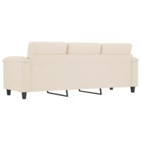 Driezitsbank 180 cm microvezelstof beige - thumbnail