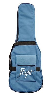 Flight Rock Series Mini Bass Ukulele Transparent Blue solid body elektrische bas-ukelele met deluxe gigbag