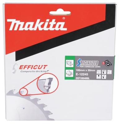 Makita Accessoires Cirkelzaagblad WPC | Efficut 185x30x1,5 40T 15g - E-12170 E-12170