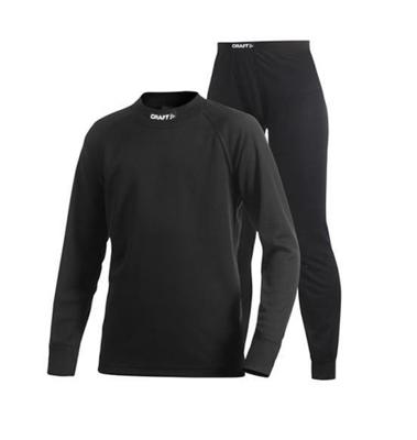 Craft Baselayer Set Thermoset Kinderen Black 158-164