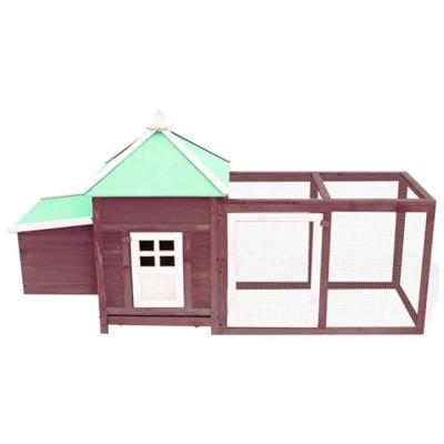 VidaXL Kippenhok met nestkast 190x72x102 massief vurenhout mokkakleur
