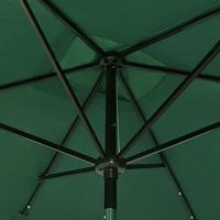 Parasol met LED's en stalen paal 2x3 m groen - thumbnail