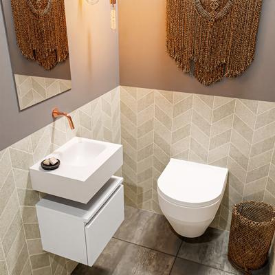 MONDIAZ ANDOR 40cm toiletmeubel talc. LEX 40cm wastafel talc rechts geen kraangat MONDIAZ ANDOR 40cm toiletmeubel talc. LEX 40cm wastafel talc rechts geen kraangat