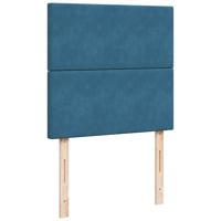Boxspring met matras fluweel blauw 90x190 cm - thumbnail