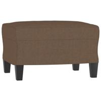 Fauteuil met voetenbank 60 cm stof bruin - thumbnail