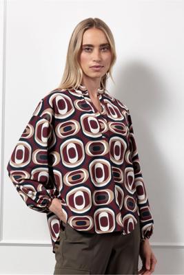 Studio Anneloes Josine Retro Top 13211 T-shirt Lange Mouw 9997 Multi Color