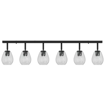 VidaXL Plafondspot zwart 110,5 x 13 x 26 cm glas en metaal VidaXL Plafondspot zwart 110,5 x 13 x 26 cm glas en metaal