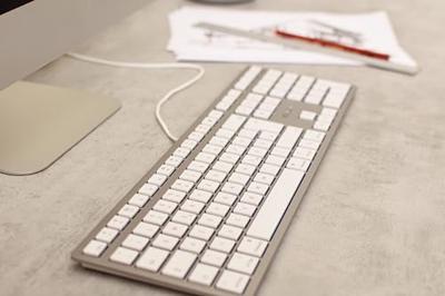Cherry KC 6000 Slim for Mac Toetsenbord Zilver - thumbnail
