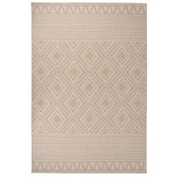 Buitenkleed met patroon platgeweven 160x230 cm bruin - thumbnail