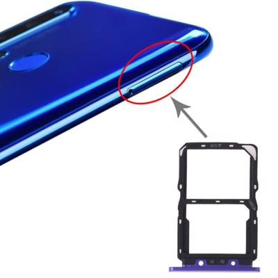 SIM-kaart lade + NM kaart lade voor Huawei Nova 5 (paars)