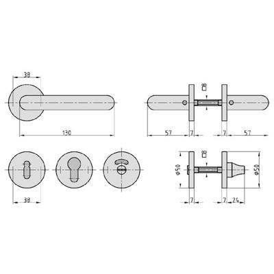 Basi 7306-2208 Set rozetten