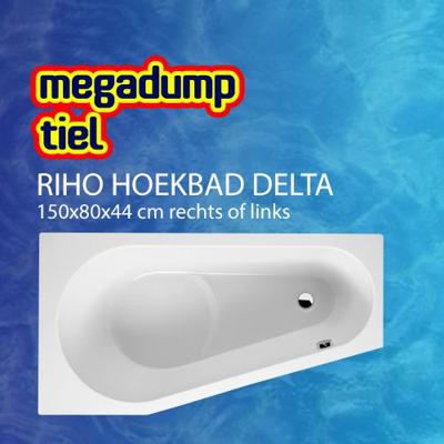 Ligbad Riho Delta 150 x 80 cm RECHTS wit Ligbad Riho Delta 150 x 80 cm RECHTS wit