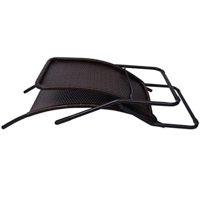 Inklapbaar ligbed poly rattan bruin
